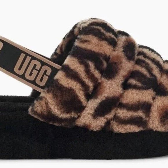UGG Shoes - Ugg Fluff Yeah Animal/ Leopard pattern Slippers Sz 10 NEW WITH OUT BOX
